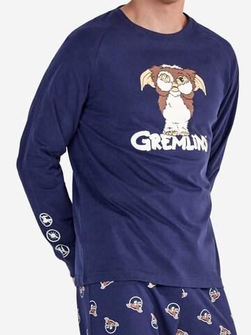 Gisela Pyjamas lang 'Gremlins' i blå