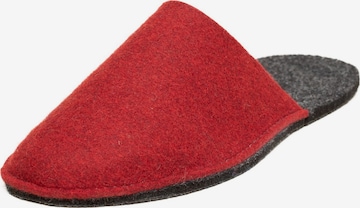 MagicFelt Slippers 'Filzpantoffel Magicfelt Travel 2.0' in Red: front