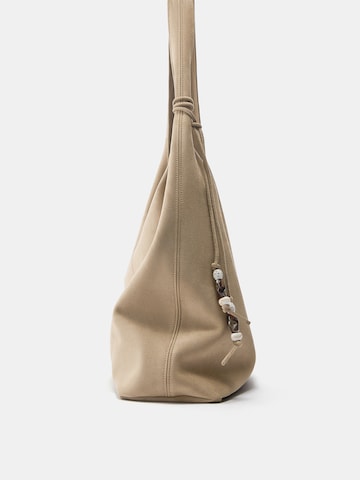 Pull&Bear Nakupovalna torba | bež barva