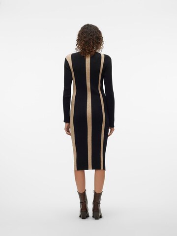 VERO MODA Knitted dress 'VMGOLD NEW' in Black