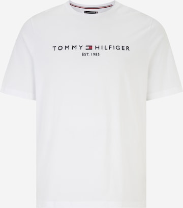 T-Shirt Tommy Hilfiger Big & Tall en blanc : devant