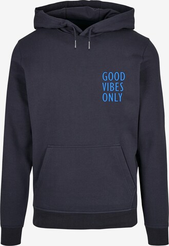 Merchcode Sweatshirt ' Good Vibes Only ' in Blue: front