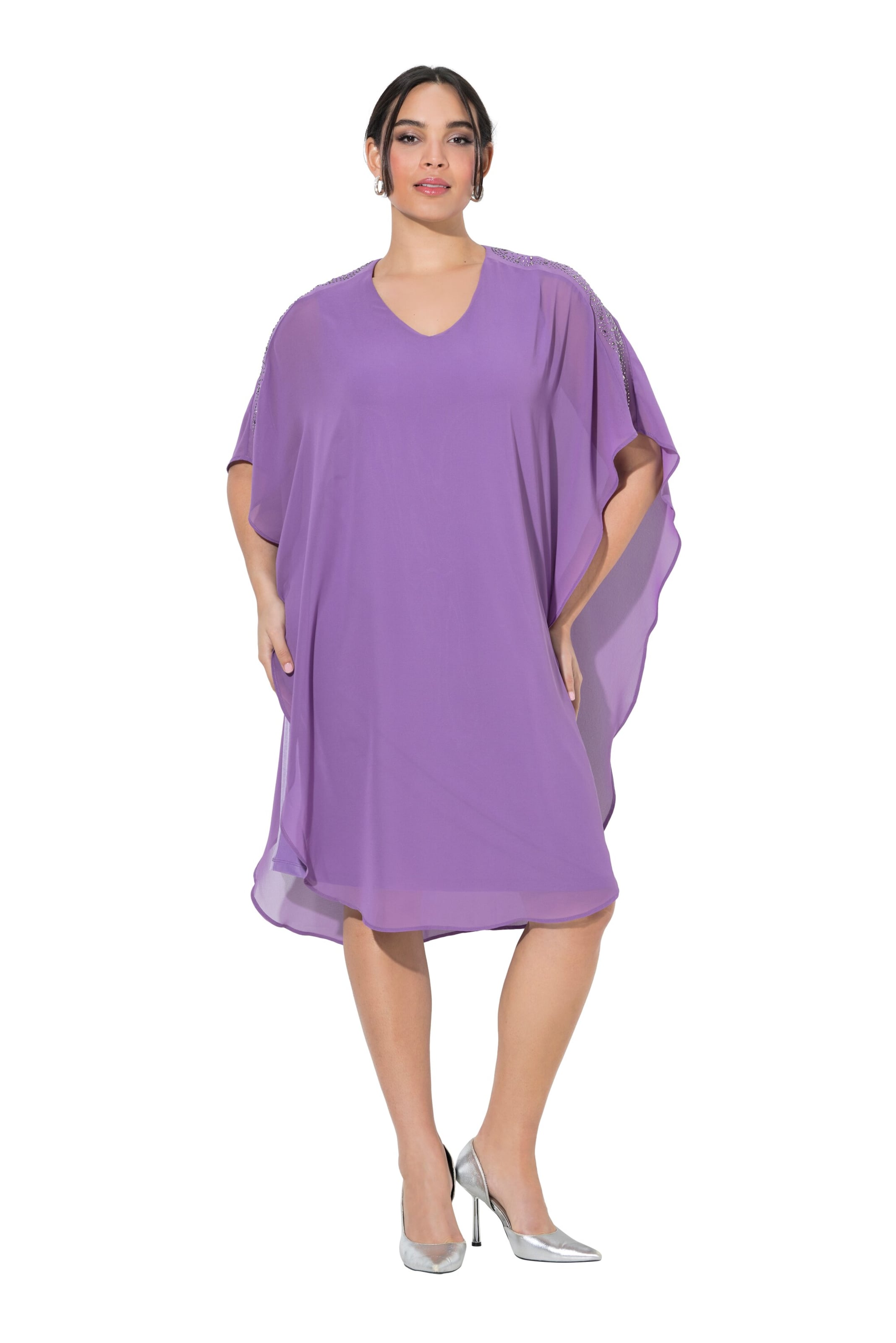 Ulla Popken Kleid in Lila: Vorderseite