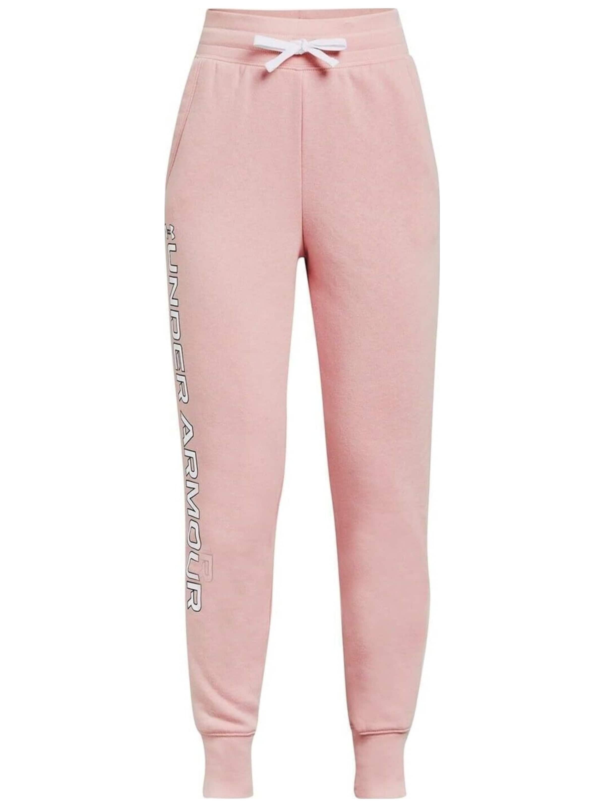 UNDER ARMOUR Regular Sports trousers 'Under Armour Rival Fleece Joggers' in Pink: front