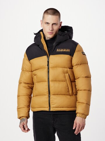 NAPAPIJRI Winter jacket 'HORNELEN' in Beige: front