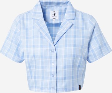 VIERVIER Blouse 'Lena ' in Blue: front