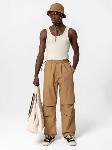 VAMOS CLO Wide leg Cargobroek 'Copperas COVE' in Bruin