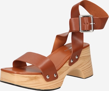 GLAMOROUS Strap Sandals in Brown: front