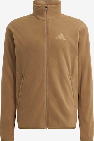 ADIDAS TERREX - Casaco de velo funcional 'Essentials' em castanho: frente