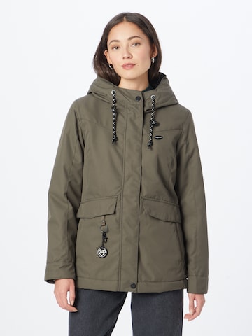 Ragwear Between-season jacket 'JAZMIN' in Green: front