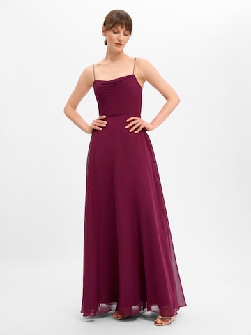 Robe de soirée Laona en violet : devant