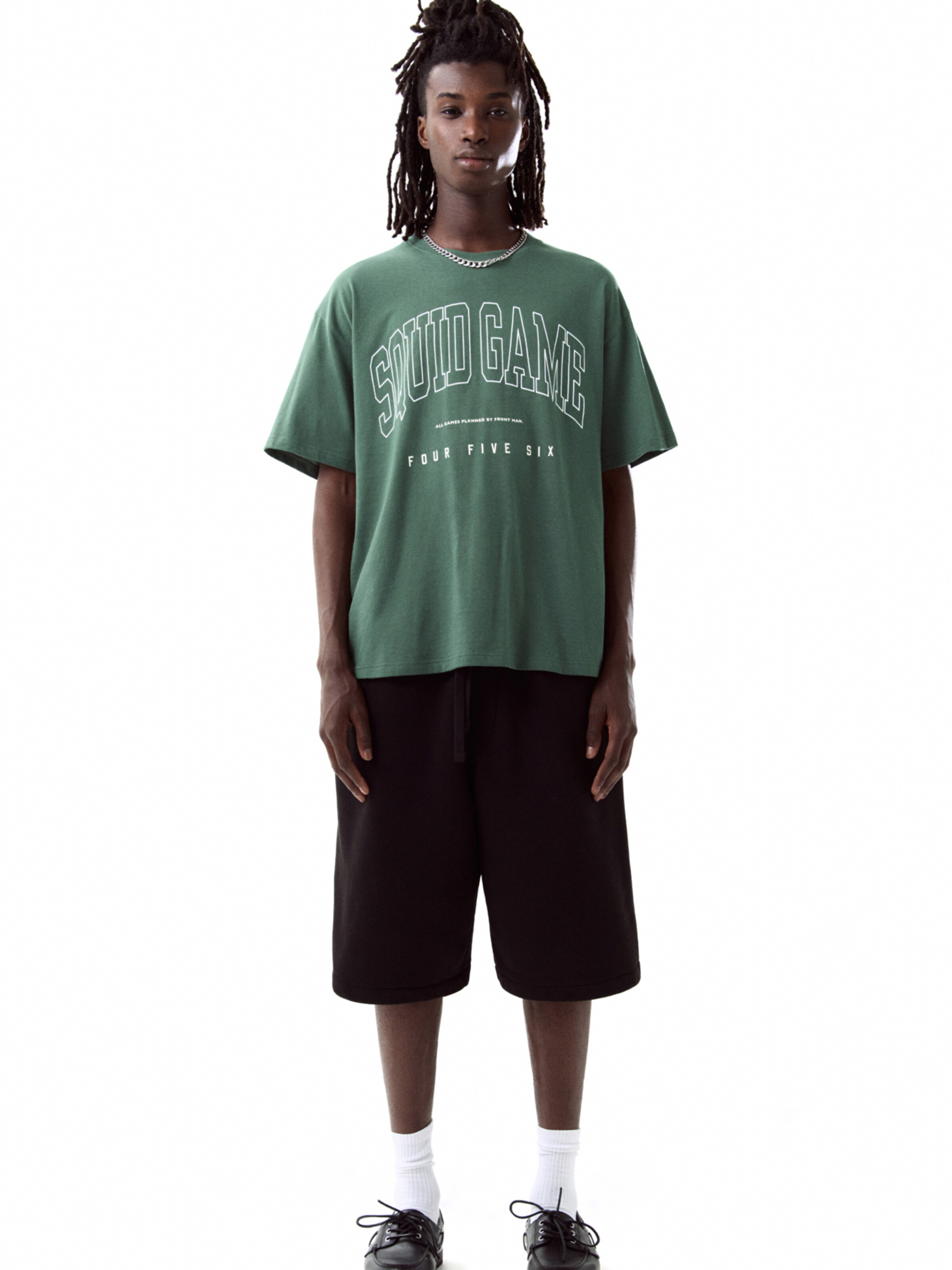 T-Shirt 'SQUID GAME' Pull&Bear en vert