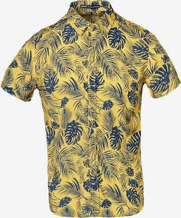 KOROSHI Button Up Shirt in Yellow: front