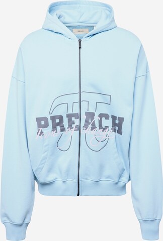 Preach Sweatvest 'Varsity' in Blauw: voorkant