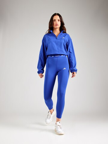 ADIDAS PERFORMANCE Skinny Workout Pants in Blue