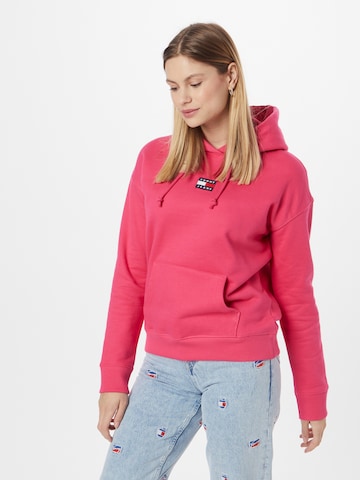 Tommy JeansSweater majica - roza boja: prednji dio