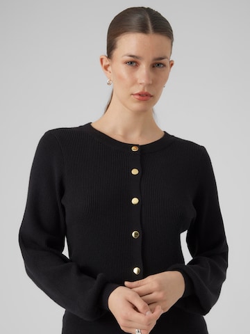 VERO MODA Knit Cardigan 'CLAUDINE' in Black