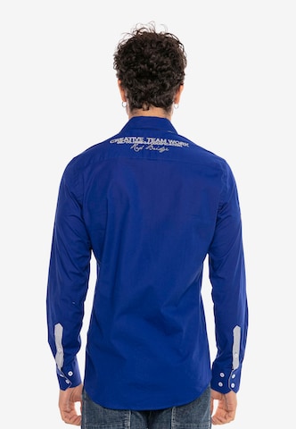 Redbridge Slim Fit Hemd in Blau