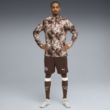 T-Shirt fonctionnel 'FC St. Pauli' PUMA en marron : devant
