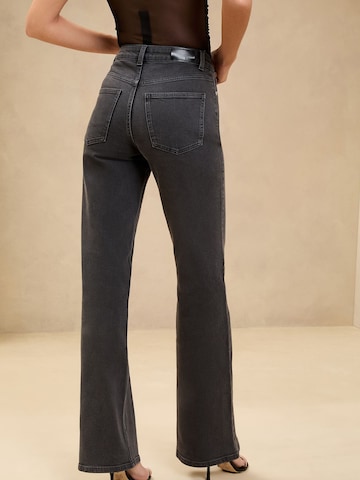 Lipsy Široke hlačnice Kavbojke | črna barva