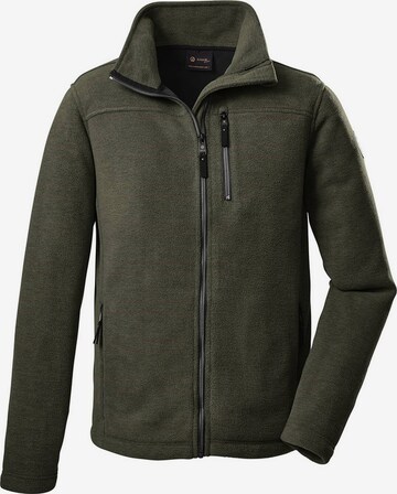 KILLTEC Athletic Fleece Jacket in Green: front