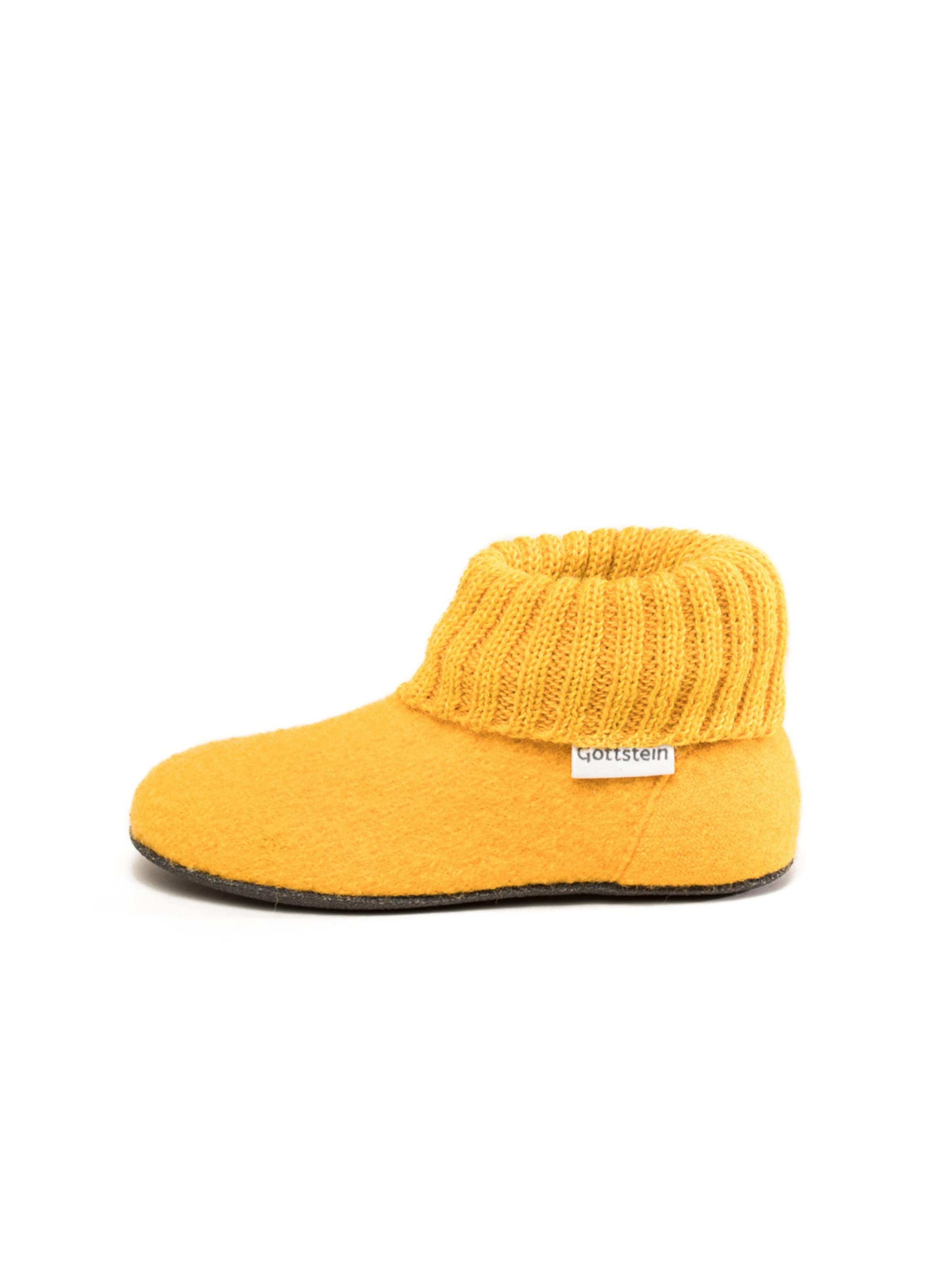 Gottstein Hausschuh 'Hüttenschuhe Alpine Boot FE' in Gelb: Vorderseite