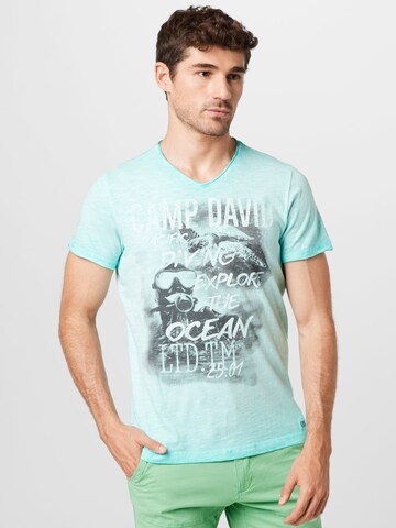 CAMP DAVID Shirt in Blauw: voorkant