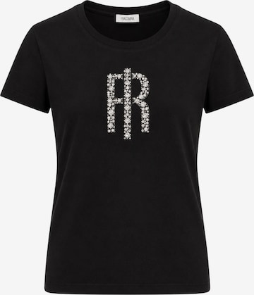 T-shirt 'T-shirt with jeweled logo' Fracomina en noir : devant