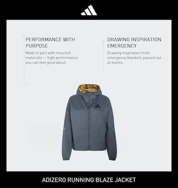 Veste de sport 'Adizero Blaze' ADIDAS PERFORMANCE en gris