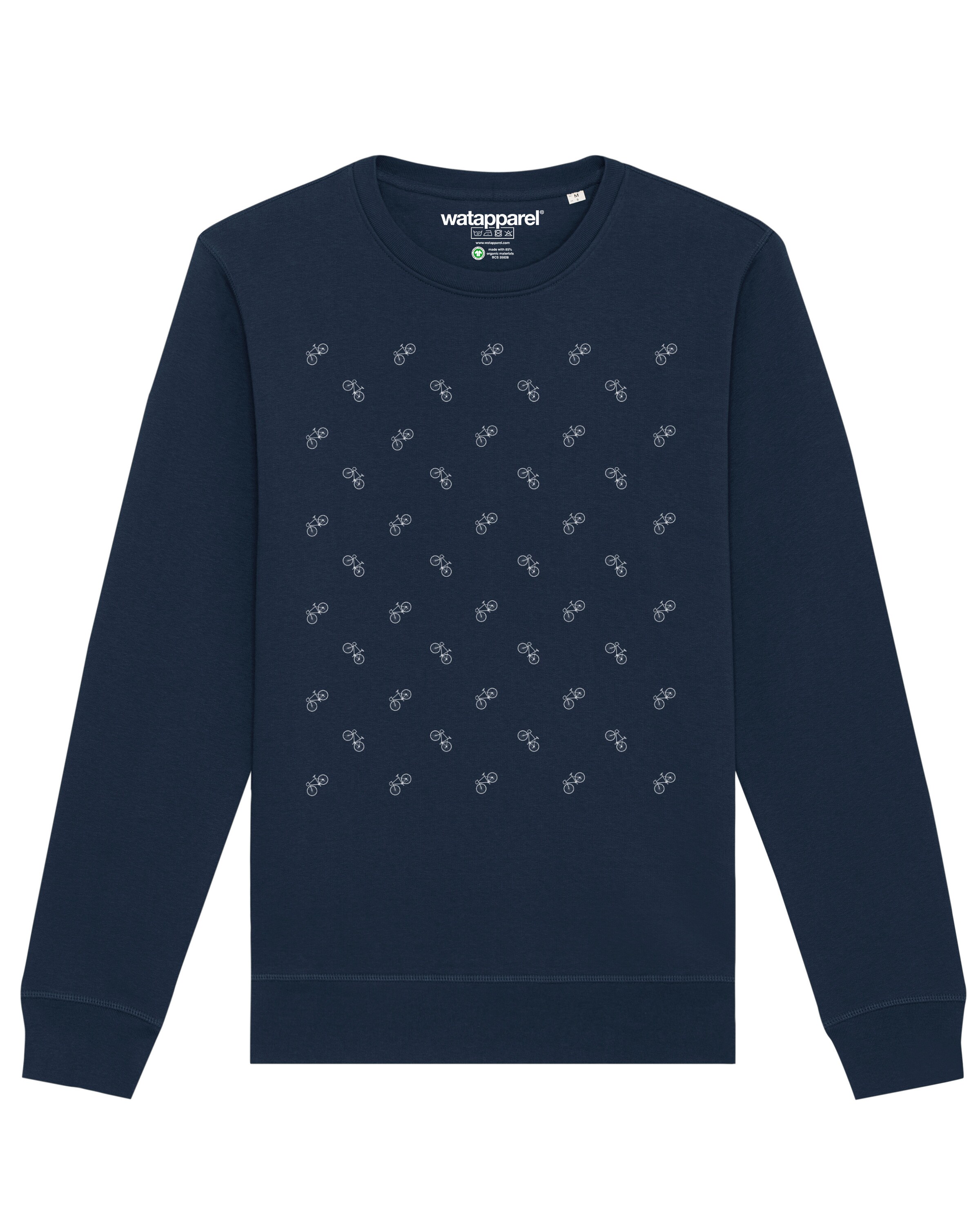 Watapparel Sweatshirt 'Fahrräder' in Blue: front