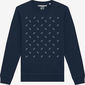 Watapparel Sweatshirt 'Fahrräder' in Blau: Vorderseite