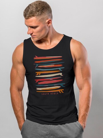 Neverless Shirt 'Surf Boards South'‌‌‌‌‌‌‌‌‌ in Schwarz