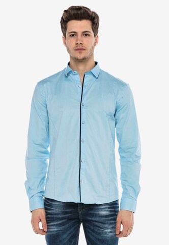 CIPO & BAXX Regular fit Button Up Shirt in Blue: front