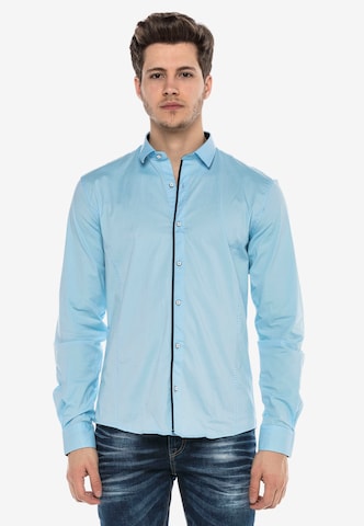 CIPO & BAXX Regular fit Button Up Shirt in Blue: front