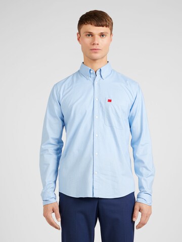 HUGO Slim fit Button Up Shirt 'Evito' in Blue: front