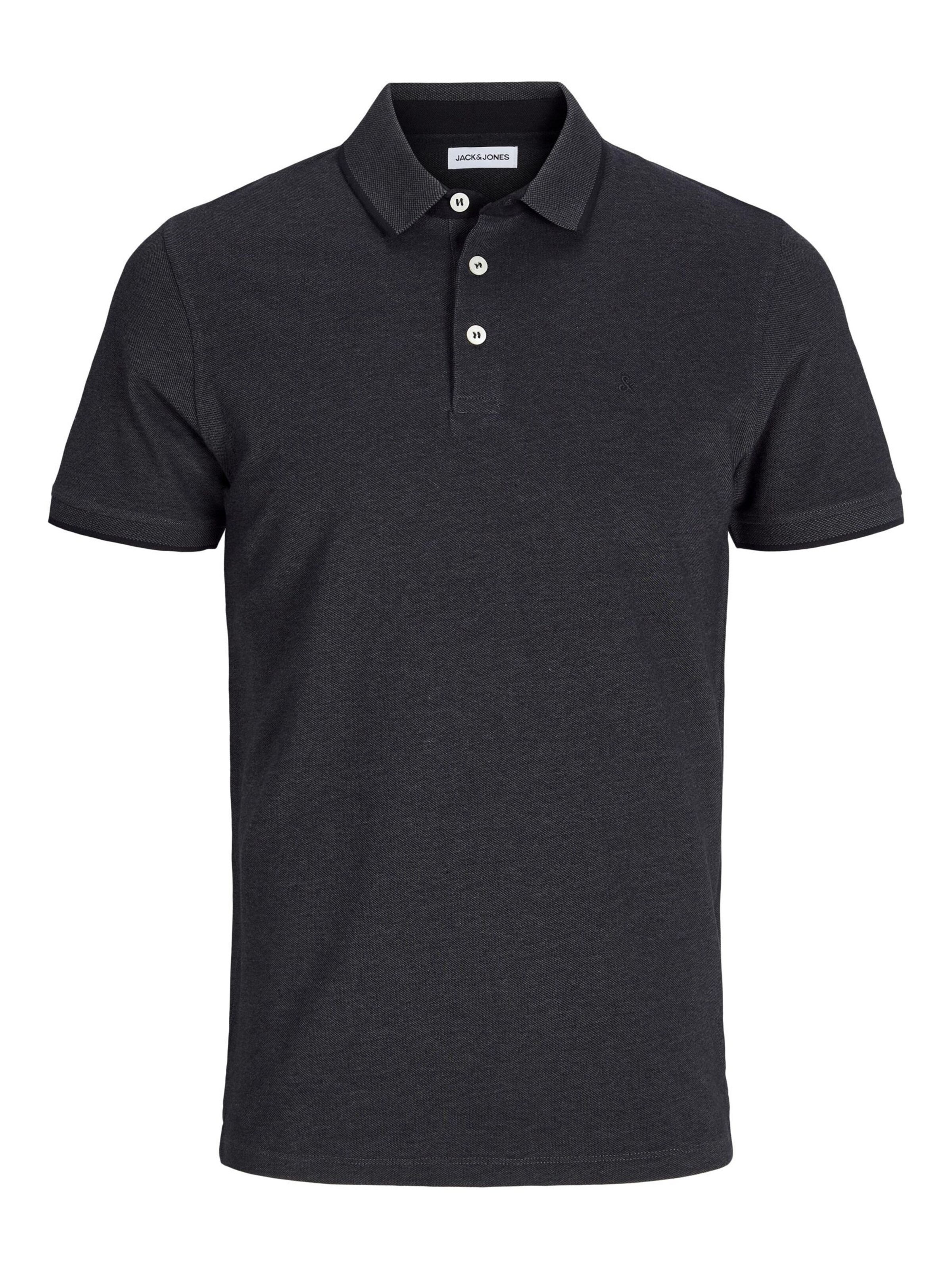 JACK & JONES Poloshirt 'JJPaulos' in Schwarz: Vorderseite