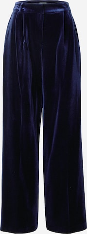 River Island Wide leg Pleat-Front Pants in Blue: front