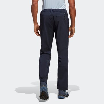 Coupe slim Pantalon outdoor ADIDAS TERREX en bleu