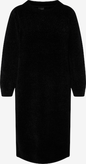Ulla Popken Robes en maille en noir chiné, Vue avec produit