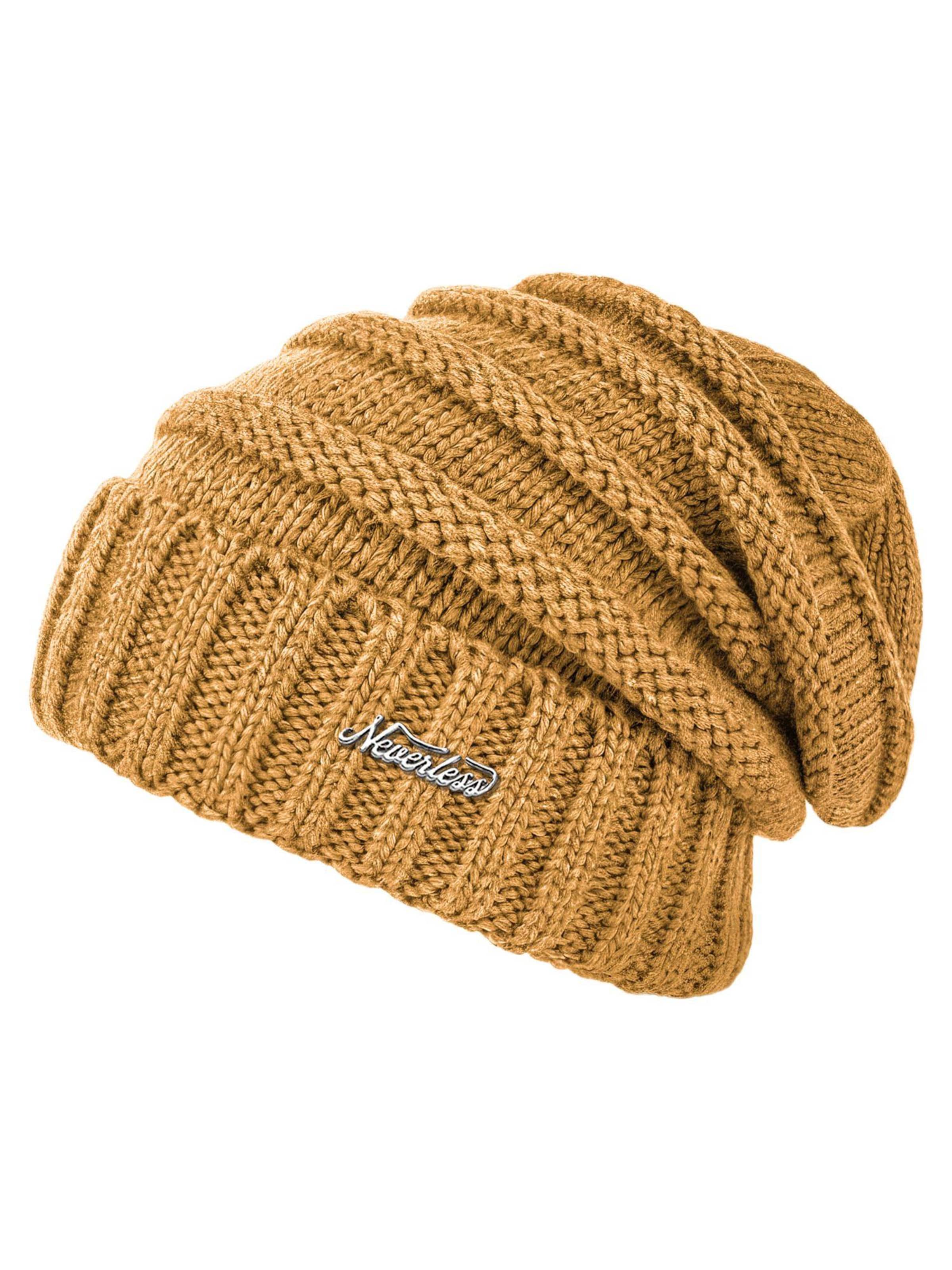 Neverless Beanie 'Model 36931' in Yellow: front