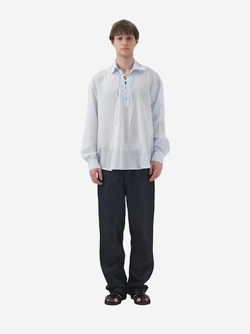 Fit confort Chemise Giesto en bleu : devant