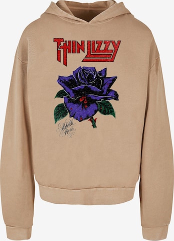 Merchcode Sweatshirt 'Thin Lizzy - Rose' in Beige: predná strana