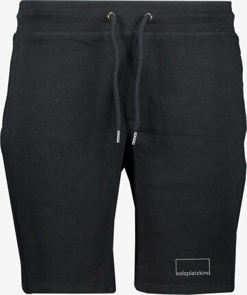 Bolzplatzkind Regular Pants in Black: front