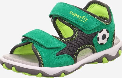 SUPERFIT Chaussures ouvertes 'MIKE 3.0' en citron / vert / noir chiné / blanc, Vue avec produit