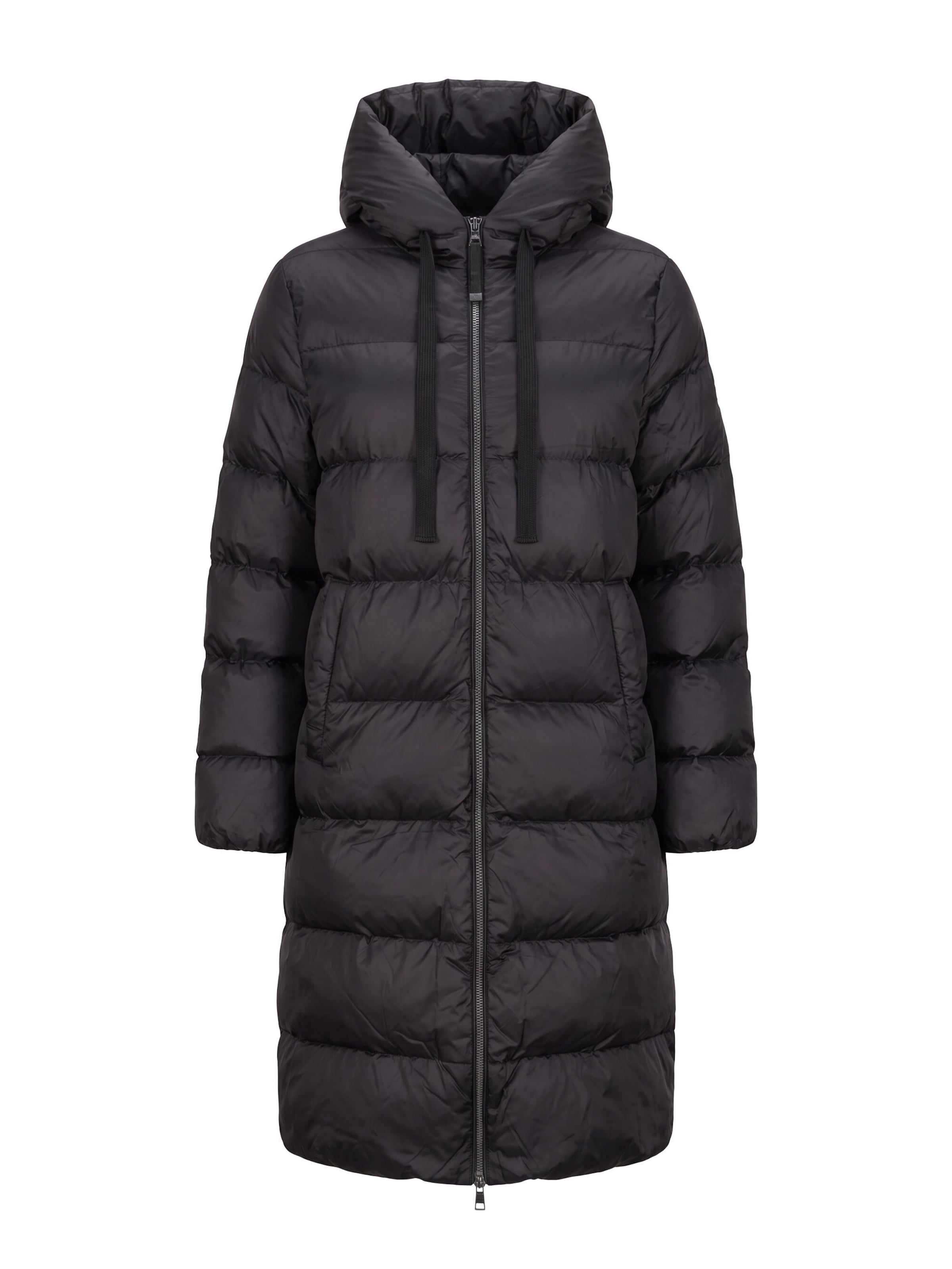 No. 1 Como Winter Coat in Black: front