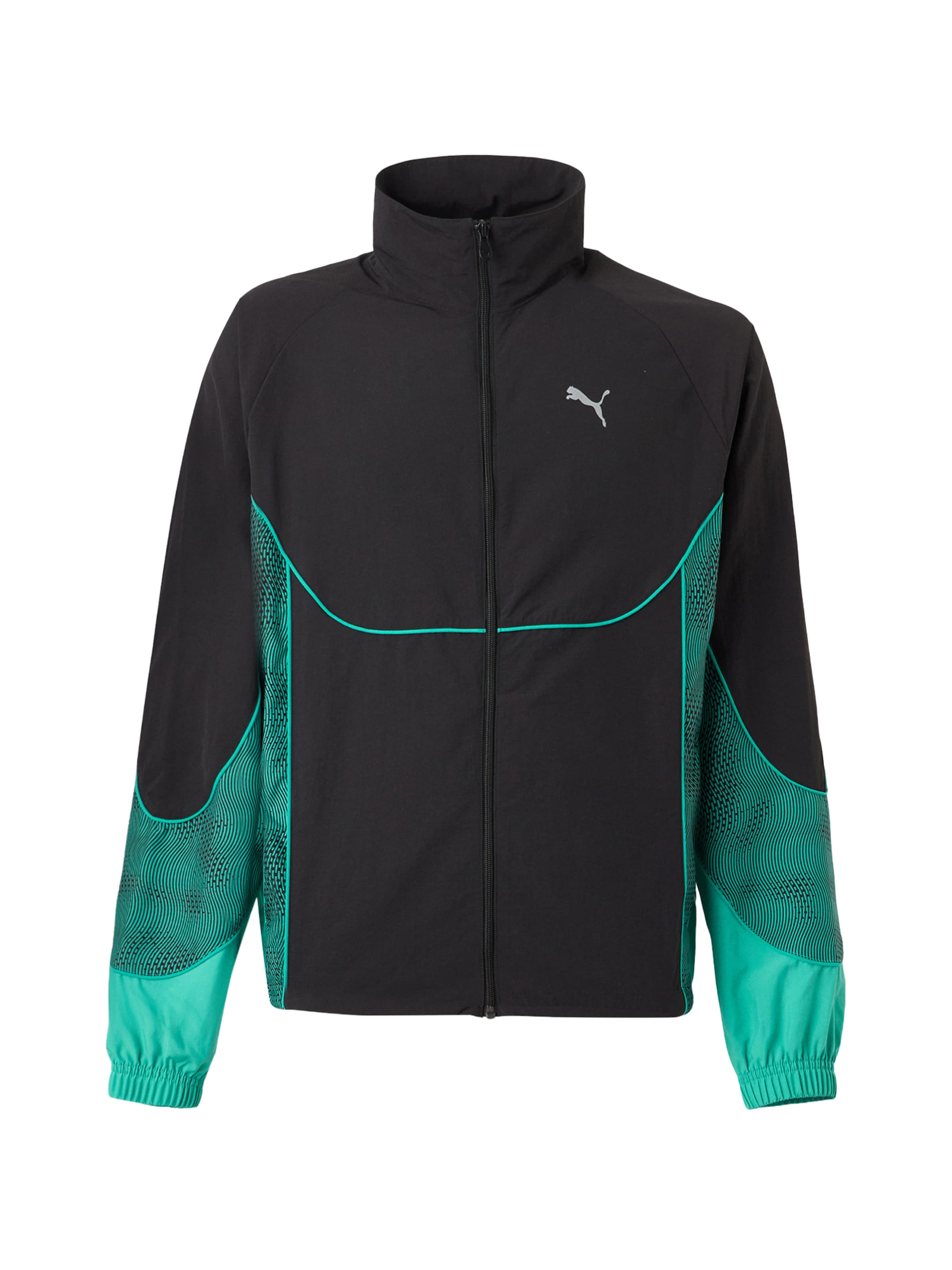 PUMA Övergångsjacka 'PUMATECH-X' i svart: framsida