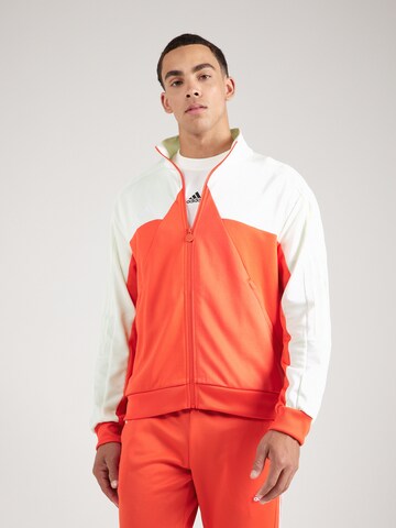 Bluză cu fermoar sport 'Tiro' de la ADIDAS SPORTSWEAR pe portocaliu: față