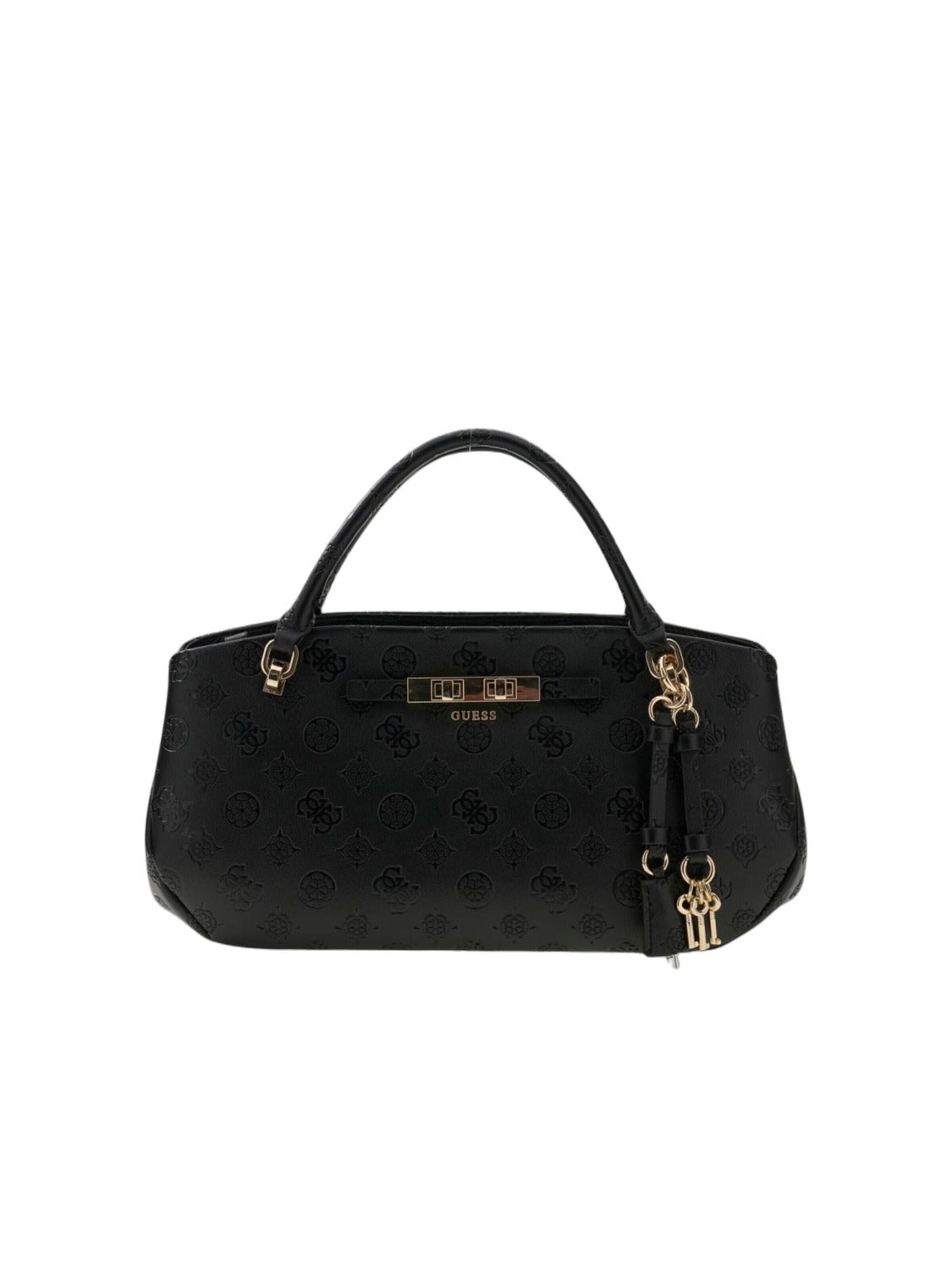 GUESS - Bolso de mano 'Guess Sac à Main Carmella 3 Compartiments Black Logo' en negro: frente