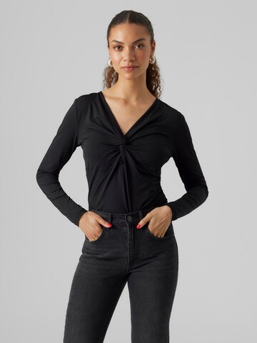 VERO MODA Shirt 'VMHEVI' in Zwart: voorkant