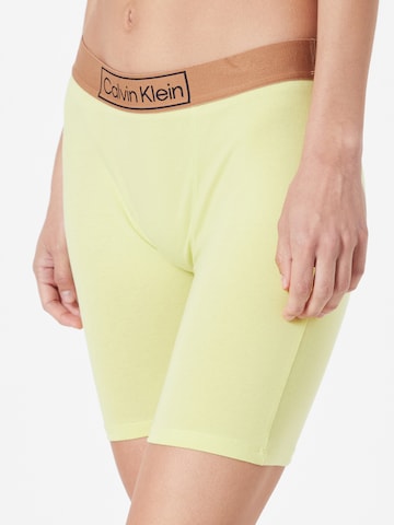 Pantalon de pyjama Calvin Klein Underwear en jaune : devant